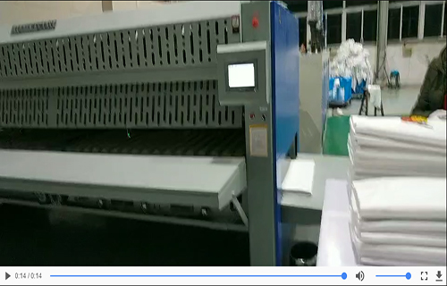 【視頻】床單折疊機使用中-折疊機生產廠家